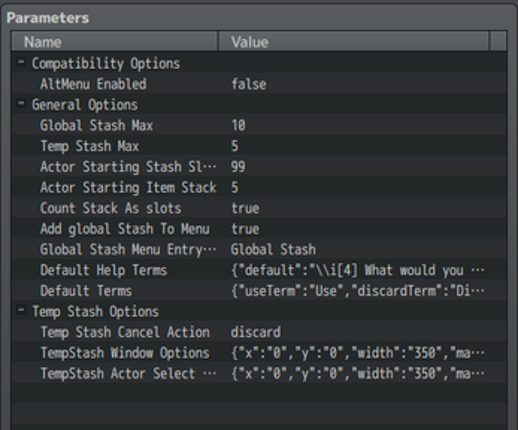 Actor Item Stash X for RPG Maker MV screenshot