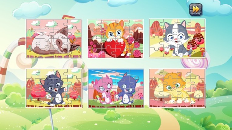 Cat Jigsaw Puzzles for Toddlers Kids Learning Game Image