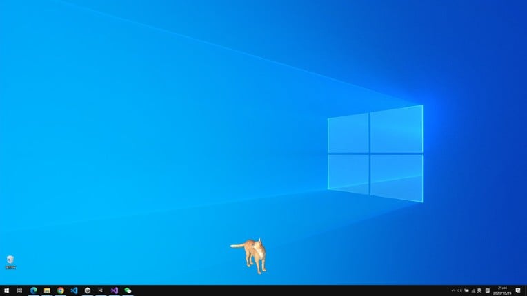 Cat On The Desktop screenshot