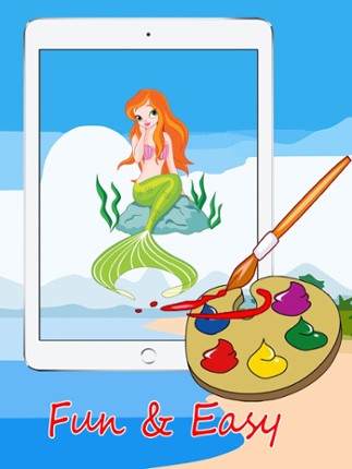! Little Mermaid Princess Coloring Pages Therapy Image