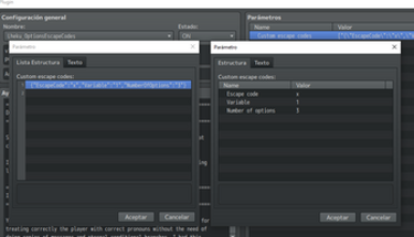 Options Escape Codes - Rpg Maker MV plugin Image