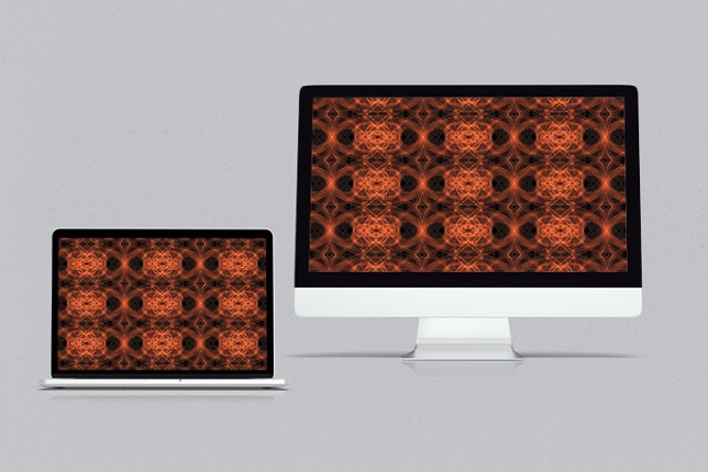 Orange Abstract Fractal 4K Wallpaper ~ Liquid Light Series #5 Image