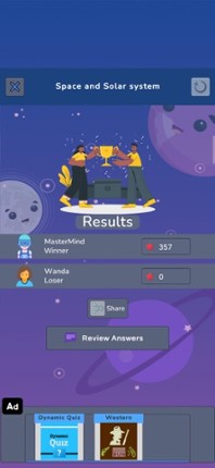 Space Knowledge Quiz screenshot