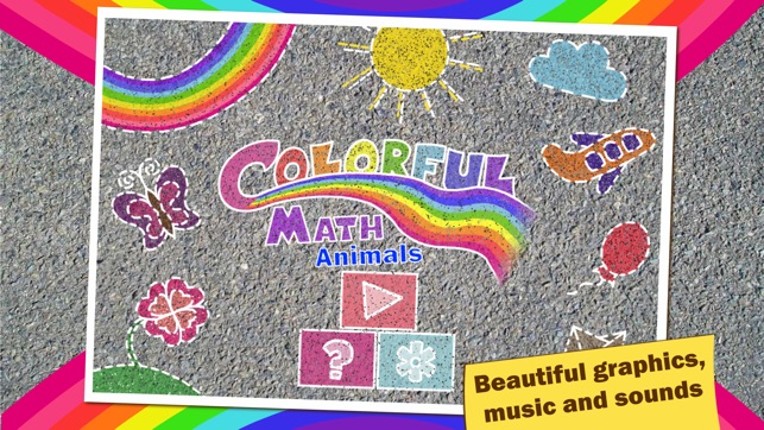 Colorful math «Animals» — Fun Coloring mathematics game for kids to training multiplication table, mental addition, subtraction and division skills! Image