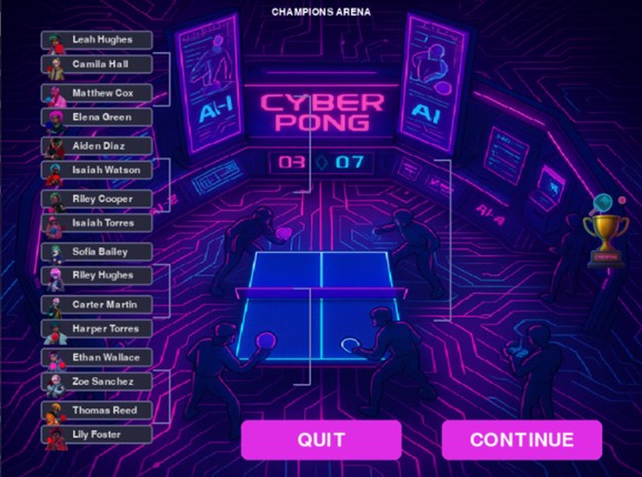 CyberPong AI screenshot