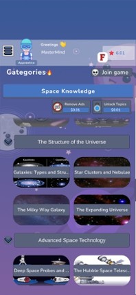Space Knowledge Quiz screenshot