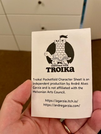 Troika! Pocketfold Character Sheet Image