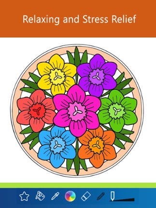 Coloring Book for Adults : Free Mandalas Adult Coloring Book &amp; Anxiety Stress Relief Color Therapy Pages Image
