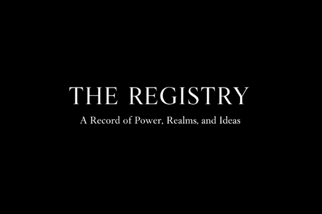 The Registry — A Mythic Narrative Framework Image