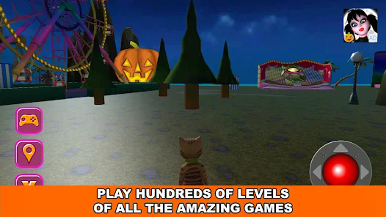 Halloween Cat Theme Park 3D Image
