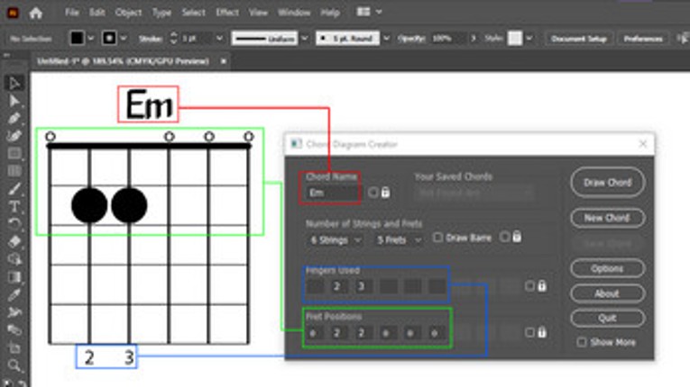 Chord Diagram Creator for Adobe Illustrator screenshot