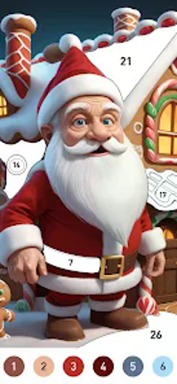 Christmas Color by Number Game screenshot