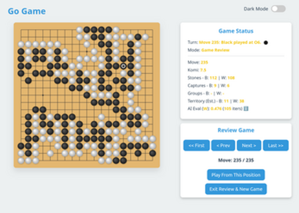 Go Game Online with KataNet AI screenshot