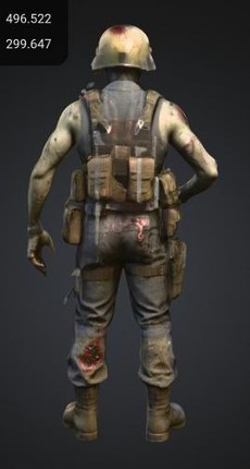 3D Military Zombie Model Soldier for Games Video Image