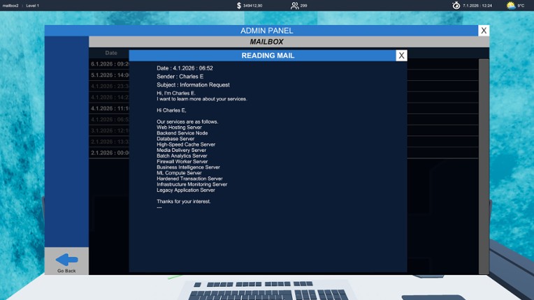 Cloud Server Simulator screenshot