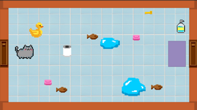 Kitty vs. Bath retro game Image