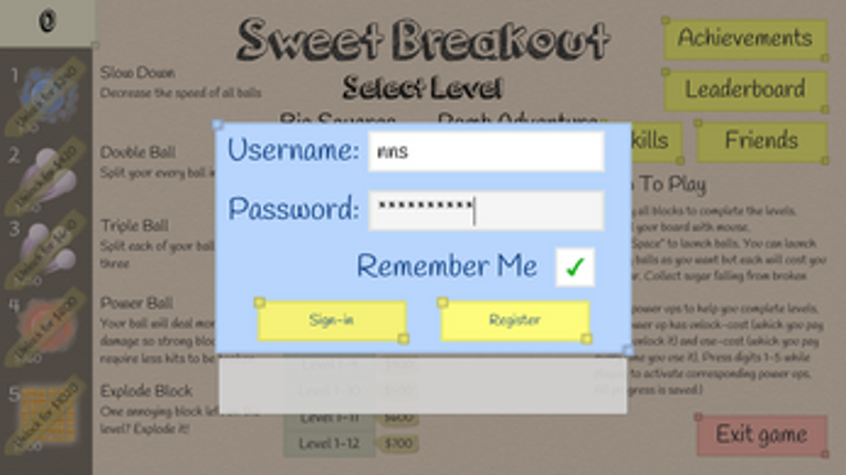 Sweet Breakout Image