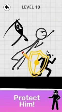 Save Stickman: Brain Draw Line screenshot