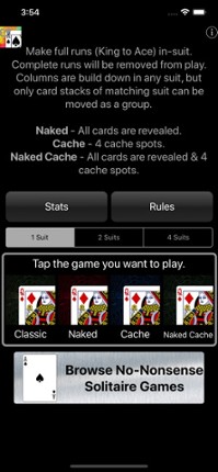 Spiderette Classic Solitaire screenshot
