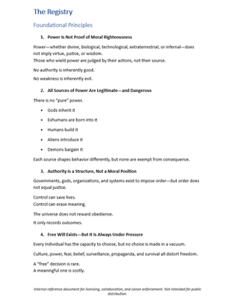 The Registry — A Mythic Narrative Framework Image