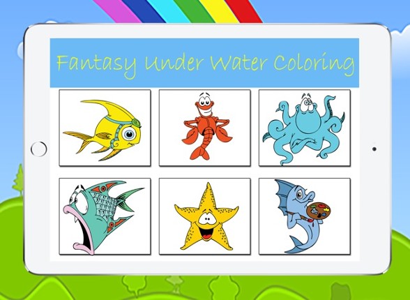 Fantasy UnderWater Coloring Book for Toddlers Game screenshot