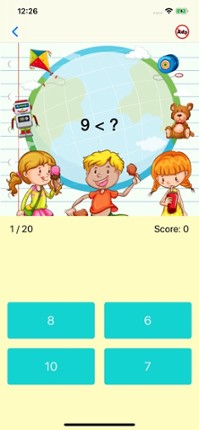 First Grade Math Quiz screenshot