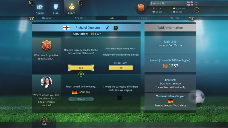 Football, Tactics & Glory – Treble Deluxe Edition screenshot