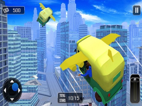 Futuristic Flying tuk tuk rickshaw simulator 3D screenshot