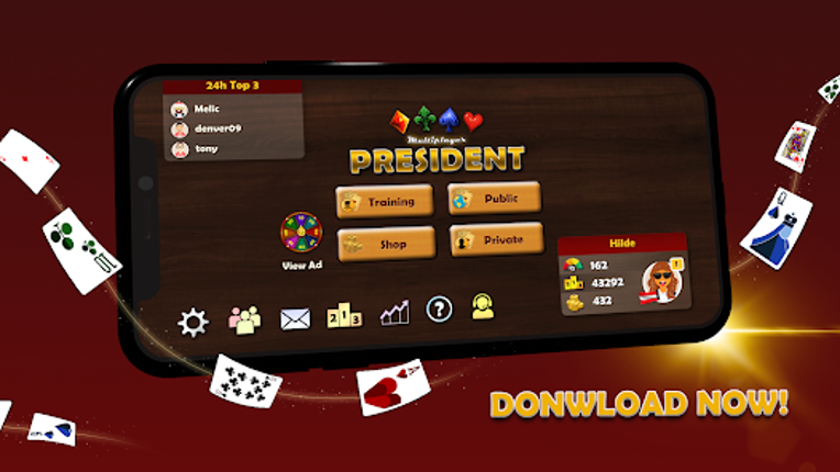 President Card Game Online Image
