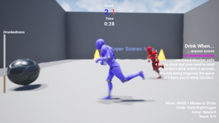 LDJam: Participating in a Drinking Game While Playing Soccer screenshot