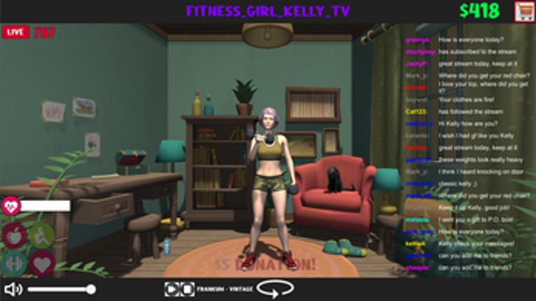 Streamer Simulator Fitness Girl Kelly Image