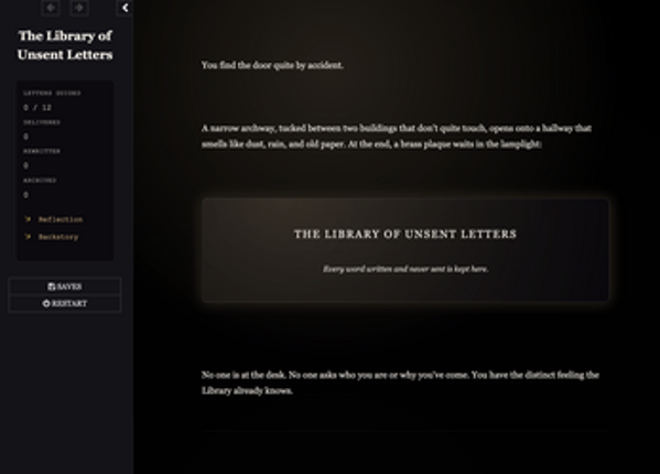 The Library of Unsent Letters Image