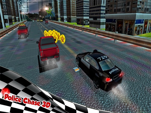 ` 3D Police Pursuit Racing car highway Image