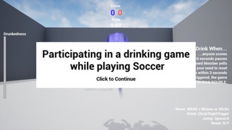 LDJam: Participating in a Drinking Game While Playing Soccer Image