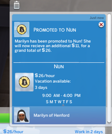 Medieval Nun Career for the Sims 4 Image