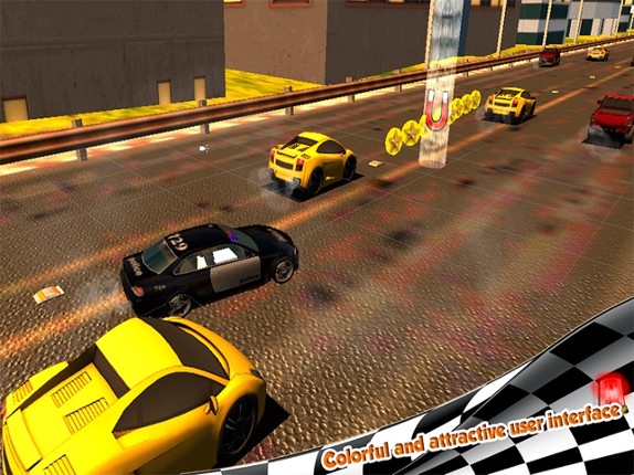 ` 3D Police Pursuit Racing car highway screenshot