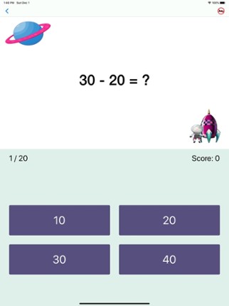 First Grade Math Quiz Image