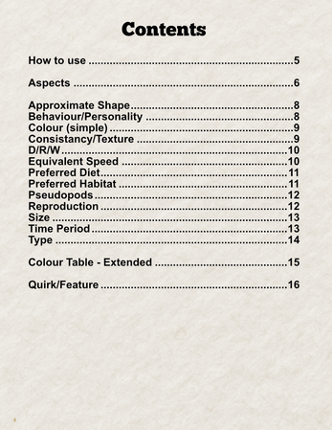 Creature Description Generator Volume #14 - Slimes & Oozes screenshot