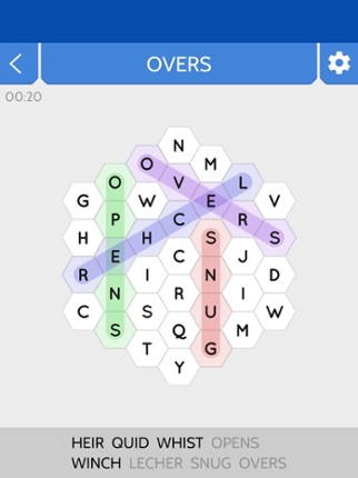 Word Search Hexagons screenshot