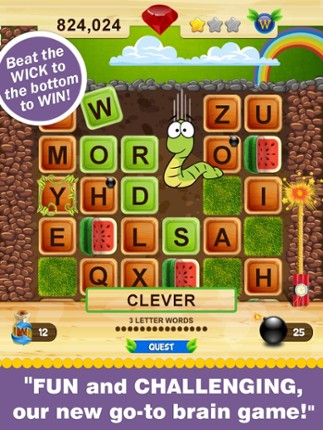 Word Wow - Help the worm down screenshot