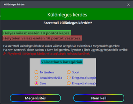 Agypároló kvízjáték screenshot
