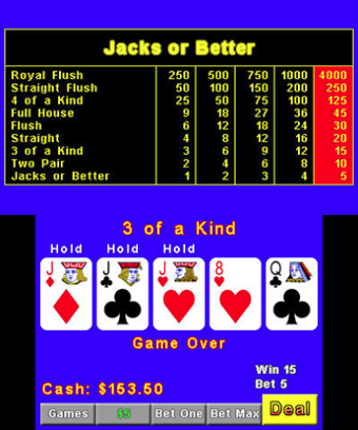 Plain Video Poker screenshot