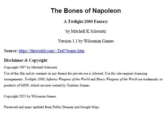 Games like The Bones of Napoleon