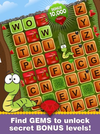 Word Wow - Help the worm down screenshot
