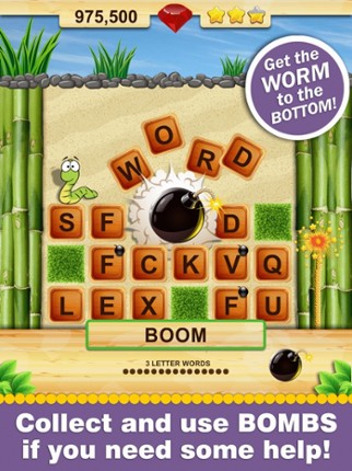 Word Wow - Help the worm down screenshot