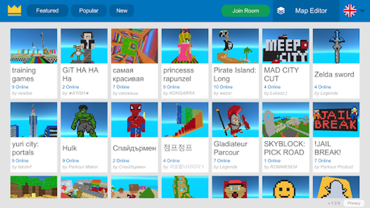 Parkour Craft:Online PvP Games screenshot