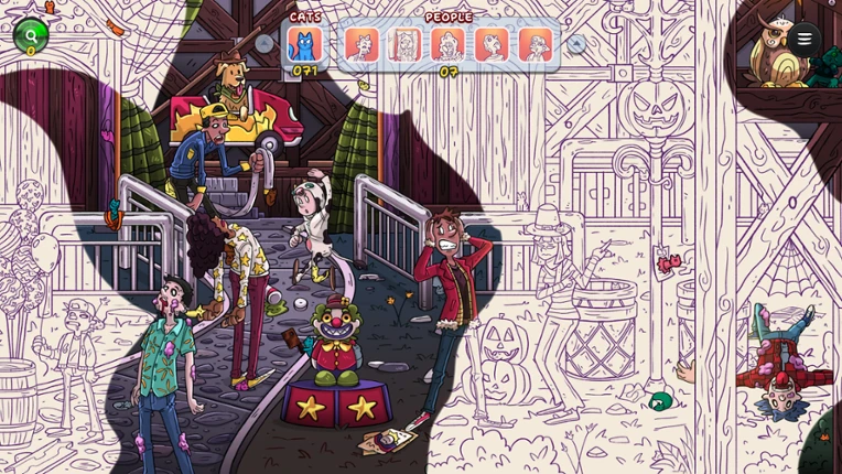 Hidden Cats in Spooky Carnival screenshot