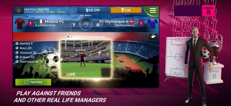 Pro 11 - Soccer Manager Game Image