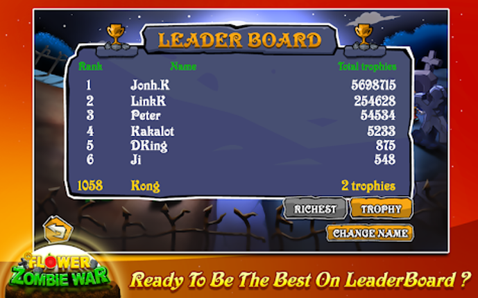 Flower Zombie War Image