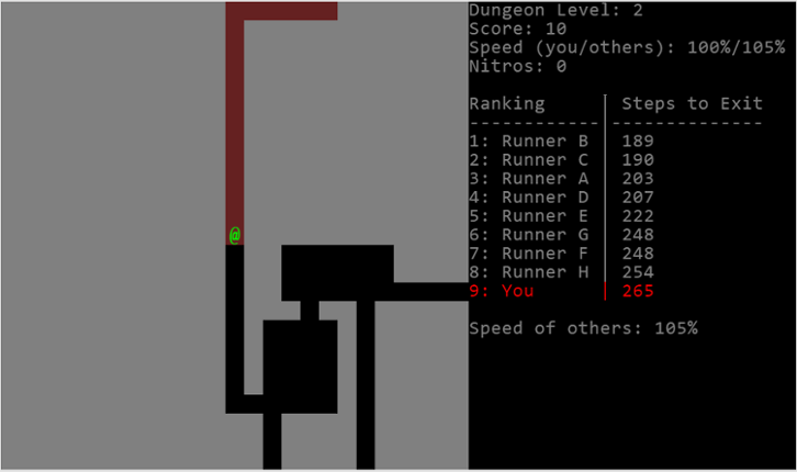 RunToTheStairs ASCII only Version Image